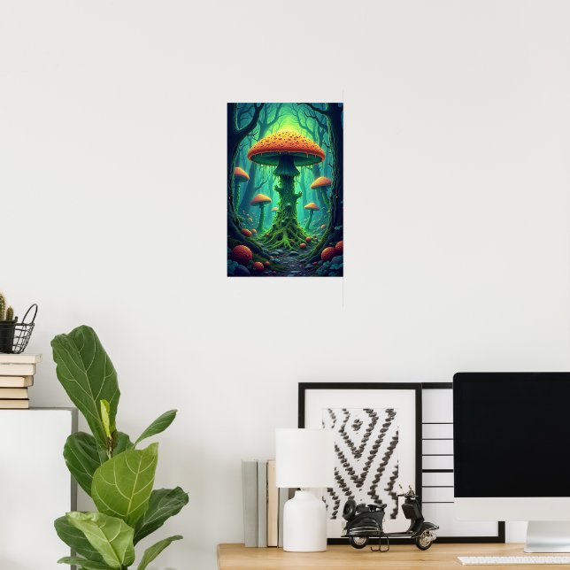 Spooky Giant Mushroom Poster (Home Office)