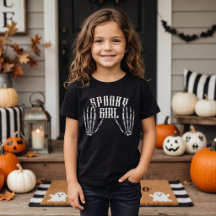 Spooky Girl Vintage Skeleton Halloween