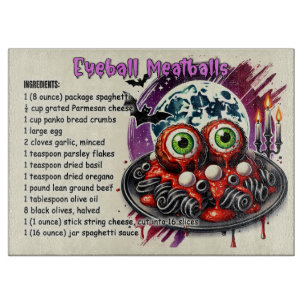 Spooky Glass Cutting Board for Halloween Kitchens