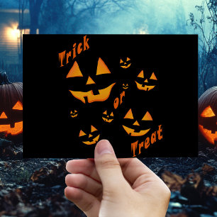 Spooky Glow: Jack-O’-Lantern & Trick-or-Treat Postcard