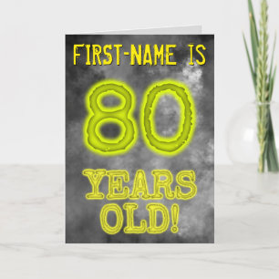 Spooky Glowing Aura Look "80 YEARS OLD!" + Name Card