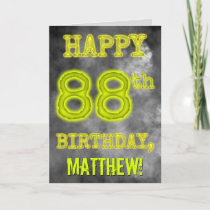 Spooky Glowing Aura Look "HAPPY 88th BIRTHDAY" Card