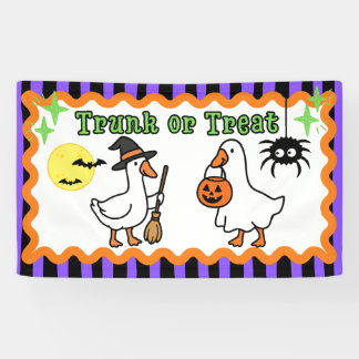 Spooky Goose Halloween Trunk or Treat Banner Sign