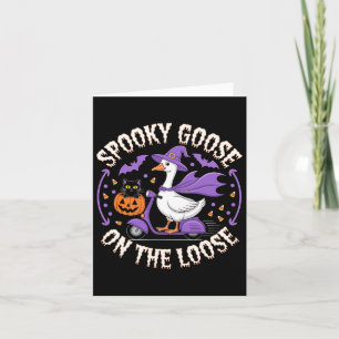 Spooky Goose On The Loose Funny Halloween Card
