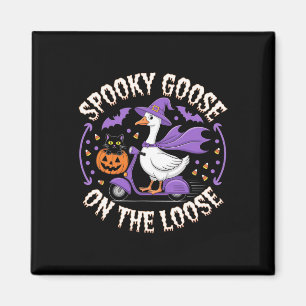 Spooky Goose On The Loose Funny Halloween Magnet
