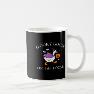 Spooky Goose On The Loose Funny Witch Pumpkin Hall Coffee Mug