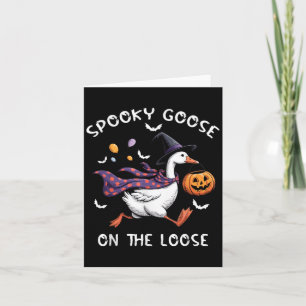 Spooky Goose On The Loose Witch Silly Goose Animal Card