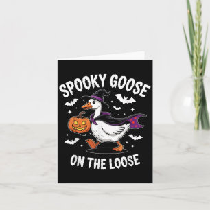 Spooky Goose On The Loose Witch Silly Goose Animal Card