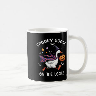 Spooky Goose On The Loose Witch Silly Goose Animal Coffee Mug