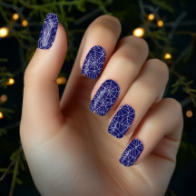 Spooky Gothic Blue Spider Web Halloween