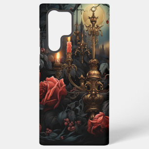 SPOOKY GOTHIC CANDLEABRA WITH RED ROSES SAMSUNG GALAXY CASE