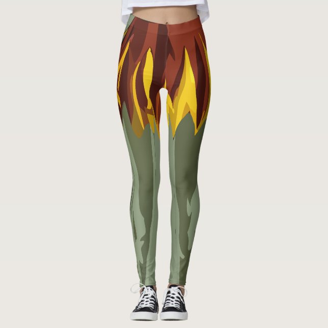 Spooky Gothic Cheer Art Leggings (Front)