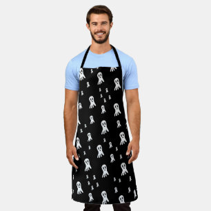 Spooky Gothic Ghost Illustration Apron