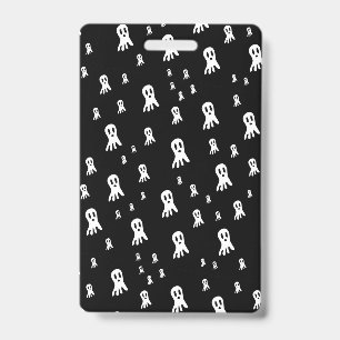 Spooky Gothic Ghost Illustration Badge