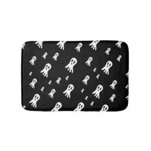 Spooky Gothic Ghost Illustration Bath Mat