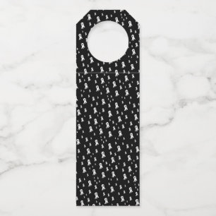 Spooky Gothic Ghost Illustration Bottle Tag