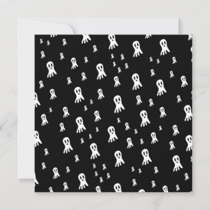 Spooky Gothic Ghost Illustration Card