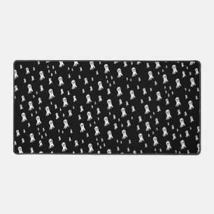 Spooky Gothic Ghost Illustration Desk Mat