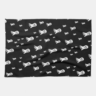 Spooky Gothic Ghost Illustration Kitchen Towel