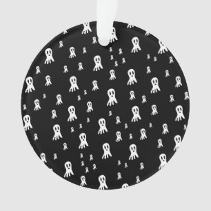 Spooky Gothic Ghost Illustration Ornament