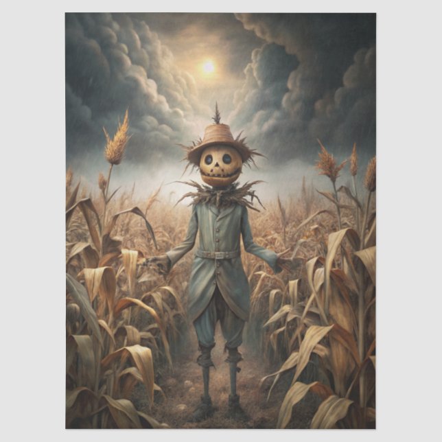 Spooky Gothic Scarecrow Fantasy  Tissue Paper (Front)
