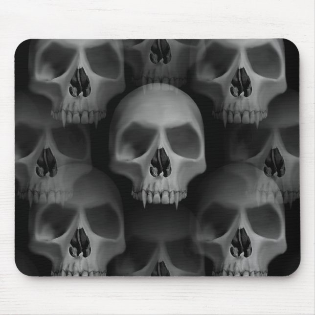 Spooky gothic skull mouse pad (Front)