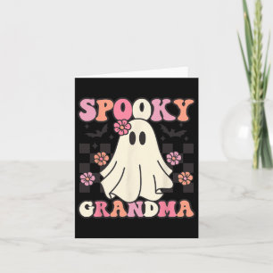 Spooky Grandma Halloween Ghost Costume Retro Groov Card