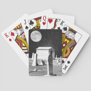 Spooky Graveyard Bicycle Playing Cards