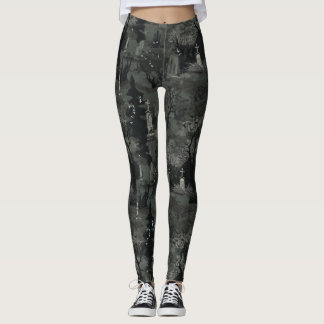 Spooky Graveyard Girl Leggings