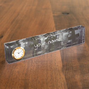 spooky graveyard nameplate