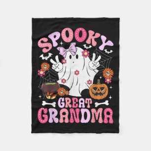 Spooky Great Grandma Halloween Great Grandmother G Fleece Blanket