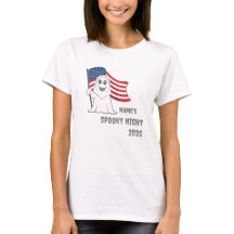 Spooky Grim Reaper USA Flag Halloween Spooky Night