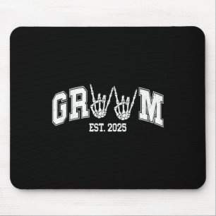 Spooky Groom Bride 2025 Gothic Halloween Couples M Mouse Pad