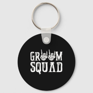 Spooky Groom Squad Gothic Wedding Halloween Bachel Keychain