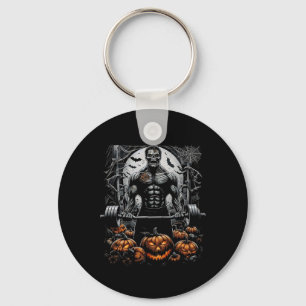 Spooky Gym Skeleton-haunted Fitness Fun-halloween Keychain