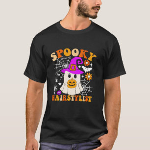 Spooky Hairstylist Funny Ghost Halloween Hairdress T-Shirt