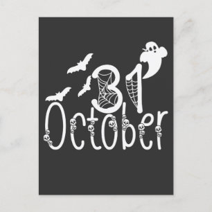 Spooky Halloween 31 October Postcard