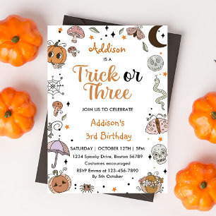 Spooky Halloween 3rd Birthday Party Invitation