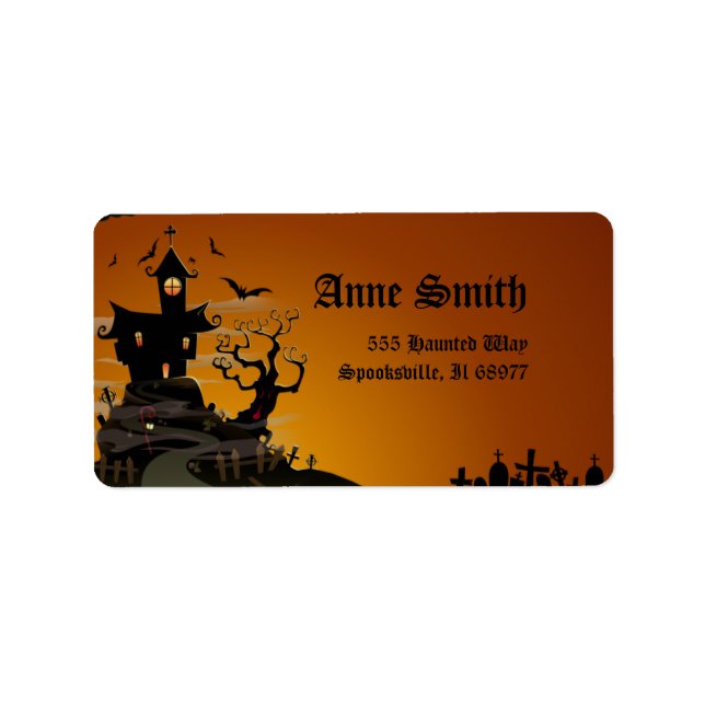 Spooky Halloween Address Labels (Front)