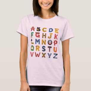 "Spooky Halloween Alphabet – Fun & Festive Letters T-Shirt