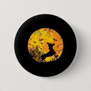 Spooky Halloween Animal Dog Breed Dachshund 2 Inch Round Button