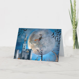 Spooky Halloween at the Old Haunted Castle   Card
