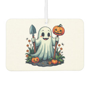 Spooky Halloween Autumn Gardening Ghost Pumpkin Air Freshener