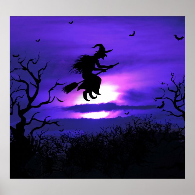 Spooky Halloween background design. Poster (Front)