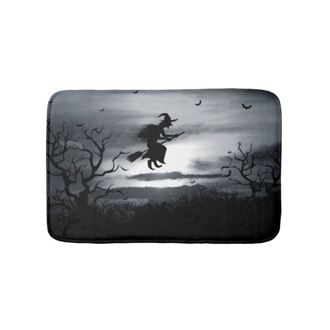 Spooky Halloween Background Vintage Design Bath Mat (Front)