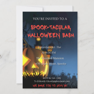 Spooky Halloween Bash Invitation Card