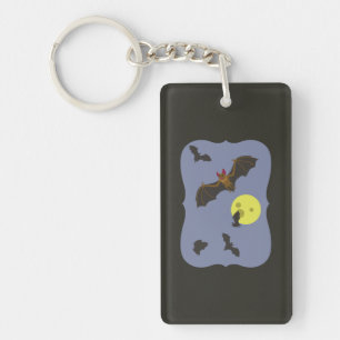 Spooky Halloween Bats Keychain