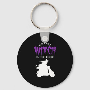 Spooky halloween biker - baddest witch on the keychain