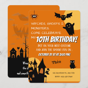 Spooky Halloween Birthday Party Invitation