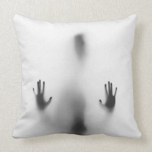 Spooky Halloween Body Shadow Throw Pillow